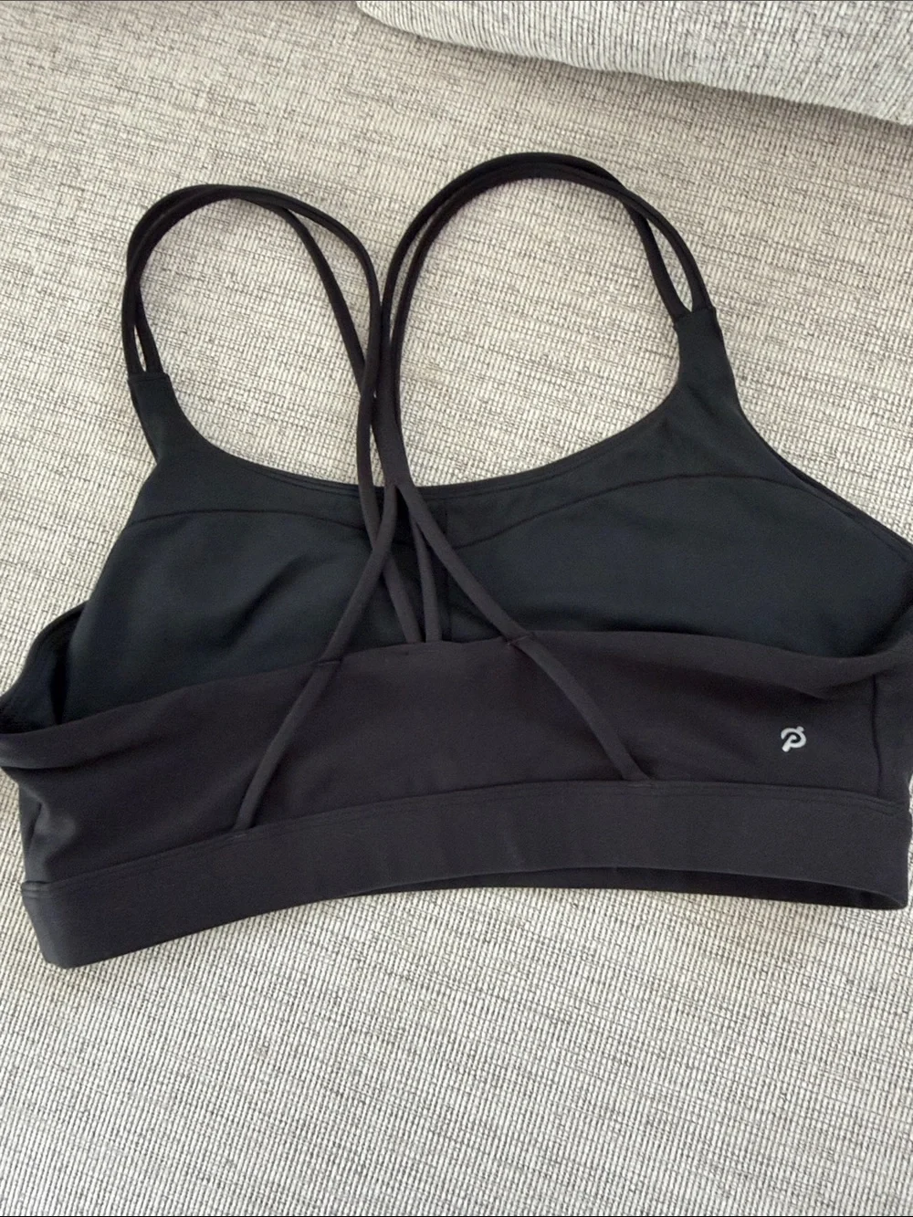 Peloton Studios 2 Women's Black Sports Bra set Strappy Large zip up cross back